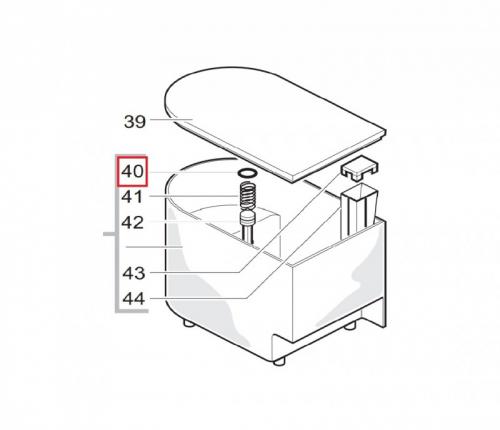 Резиновый уплотнитель в бункер воды  OR METRIC 0060-30