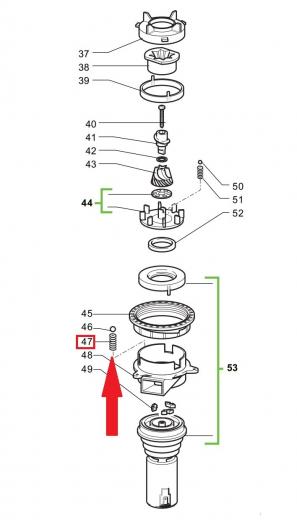 Пружина под шарик регулятора помола