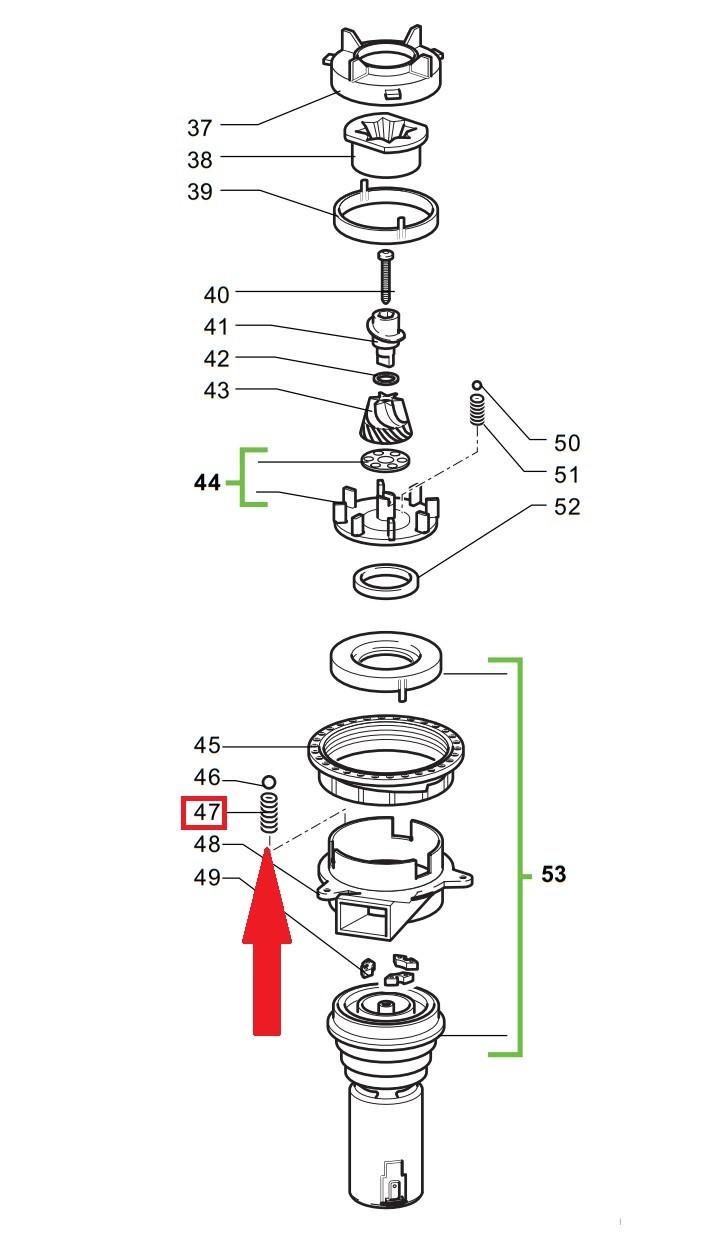 Пружина под шарик регулятора помола